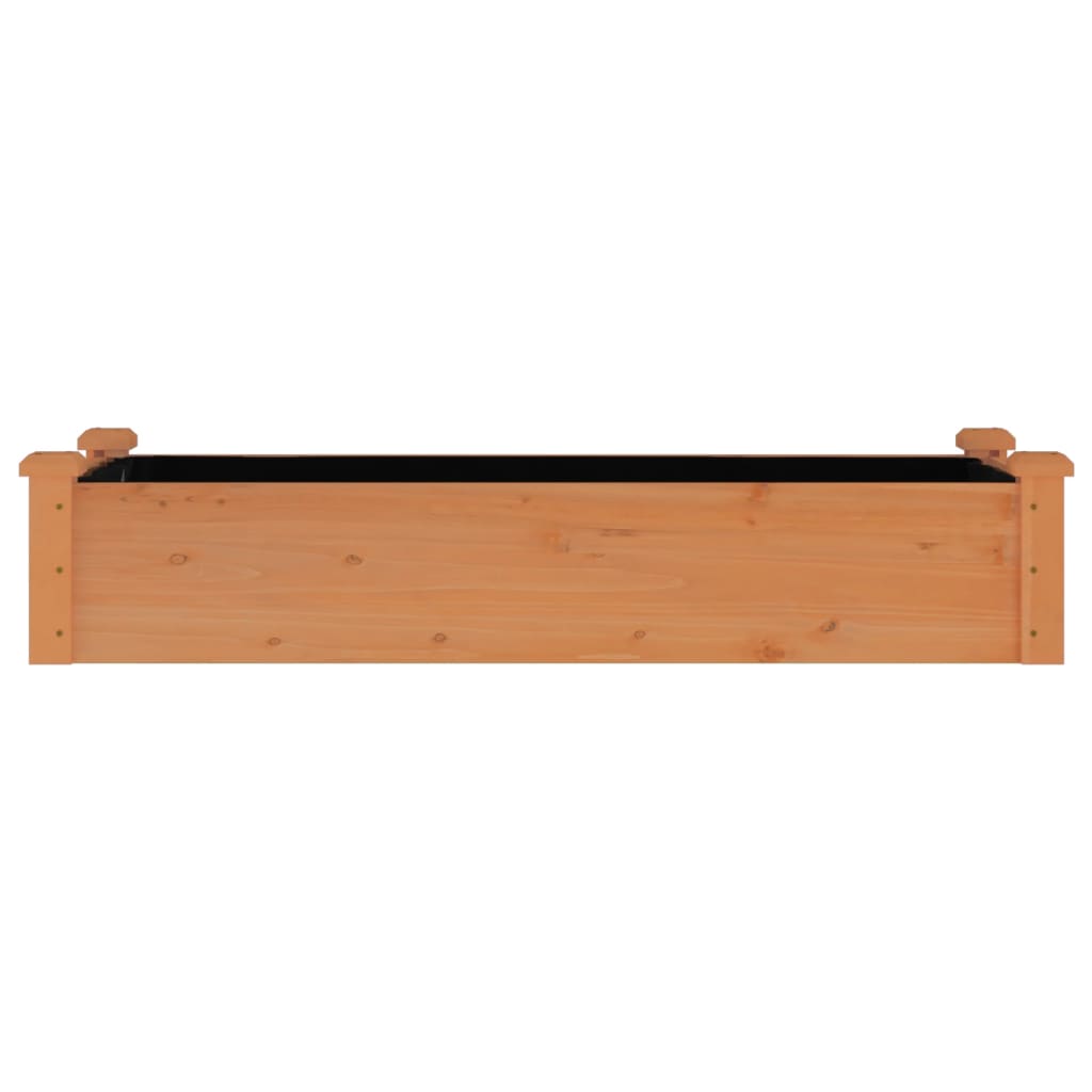 Jardinera Arriate Forro Madera Maciza Abeto Marrón 120x45x25 Cm_3