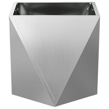 Jardinera 2 Uds. Plateado 40 X 40 X 40 Cm Acero Galvanizado_5