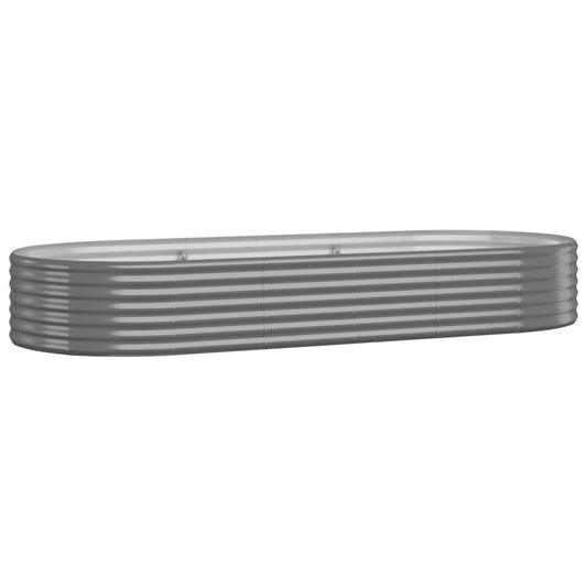 Jardinera Arriate Acero Galvanizado Gris 249x100x36 Cm_0