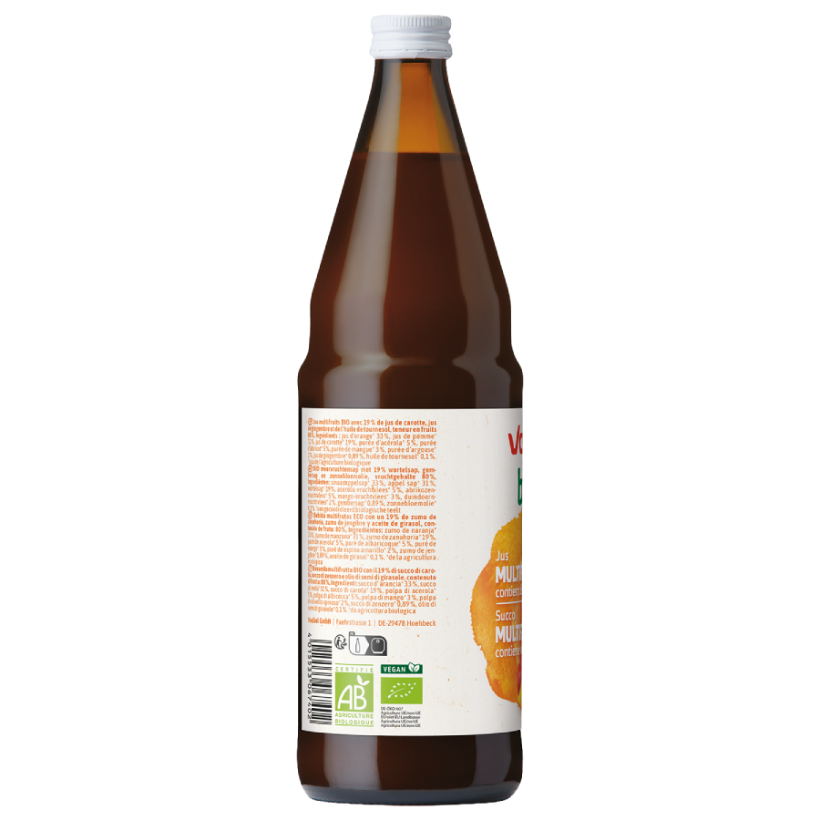 Zumo Multifrutas Vitaminas C y A BIO Voelkel 750ml