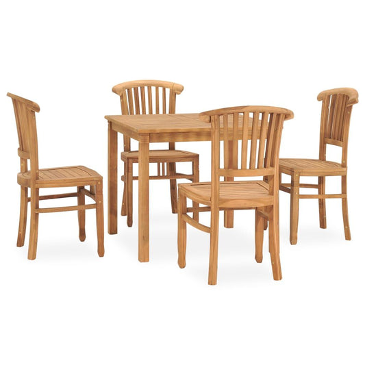 Vidaxl Conjunto De Comedor Para Jardín 5 Piezas Madera Maciza De Teca_0