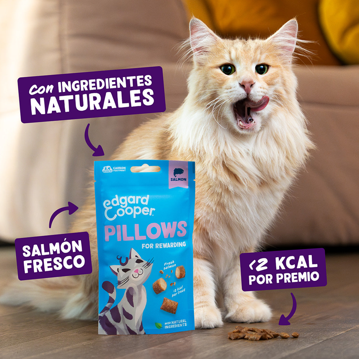 Salmon Bites Petiscos Naturais para Gatos Edgard Cooper 60g