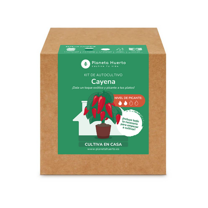 Kit de auto-cultivo de pimenta de Caiena Planeta Huerto