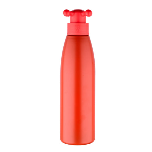 Botella De Agua De Pared Única De 750ml En Acero Inoxidable Color Rojo Tapa De Grifo._0