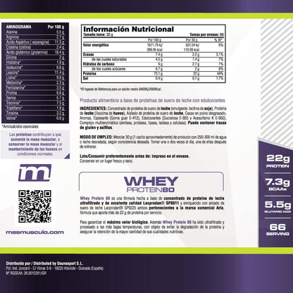 Whey Protein80 - 2 Kg - Choco Surprise (huevo De Chocolate) - Aumenta La Masa Muscular - Masmusculo_5
