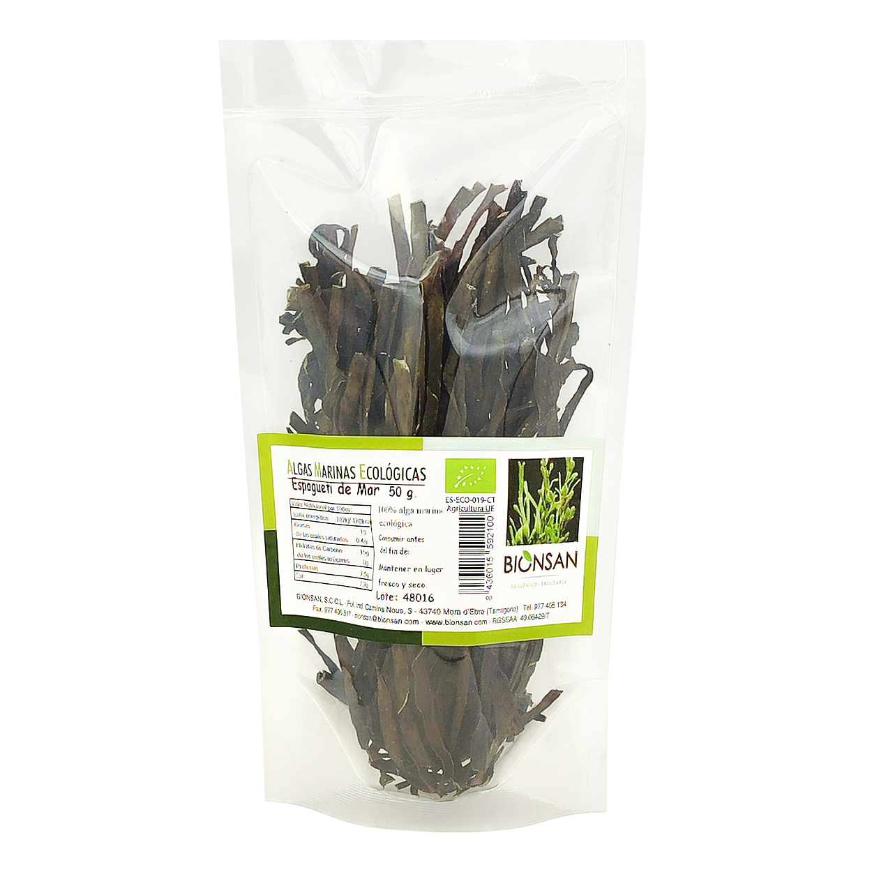 Alga Espaguetti De Mar Eco Bionsan 50gr_0