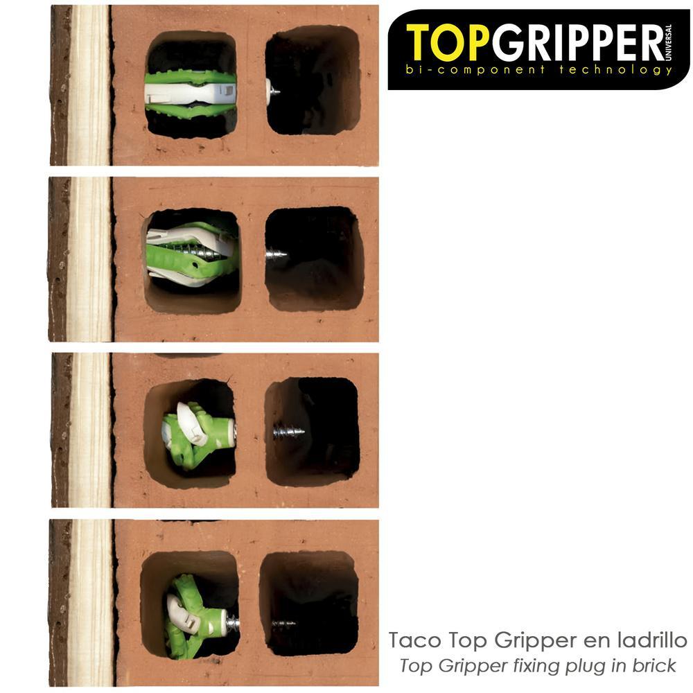 Cubo Tacos Topgripper Bimaterial Con Tornillos Ø 6 Mm. 250 Piezas Taco Anclaje Universal, Taco Hormigon, Taco Pladur
