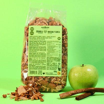 Granola de maçã e canela com baixo teor de hidratos de carbono 500 g Nut&amp;me