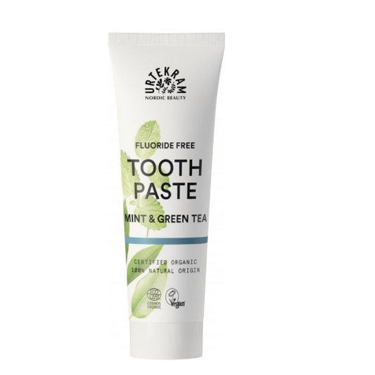 Pasta de dentes Urtekram Menta e Chá Verde 75 ml