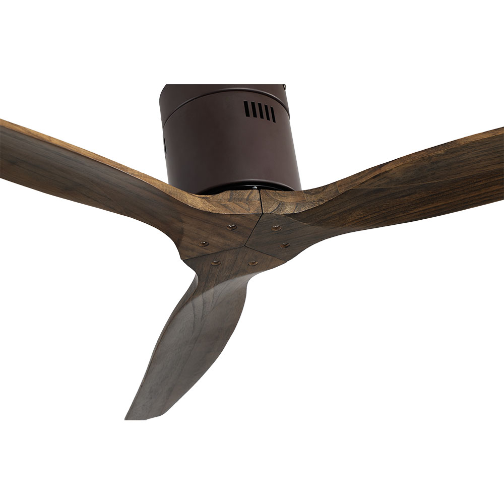 Ventilador Dc Aguilon Marron 3 Aspas Roble 5 Velocidades Sin Luz Remoto Y Temporiz.132d_1