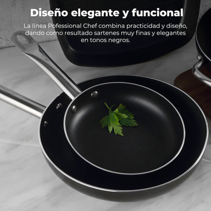 Sartén san Ignacio Serie Professional Chef 20x4.5cm En Aluminio Prensado.