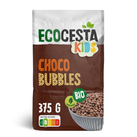 Choco Bubbles Bio Kids Ecocesta Arroz Tufado para o Pequeno-Almoço 375 gr
