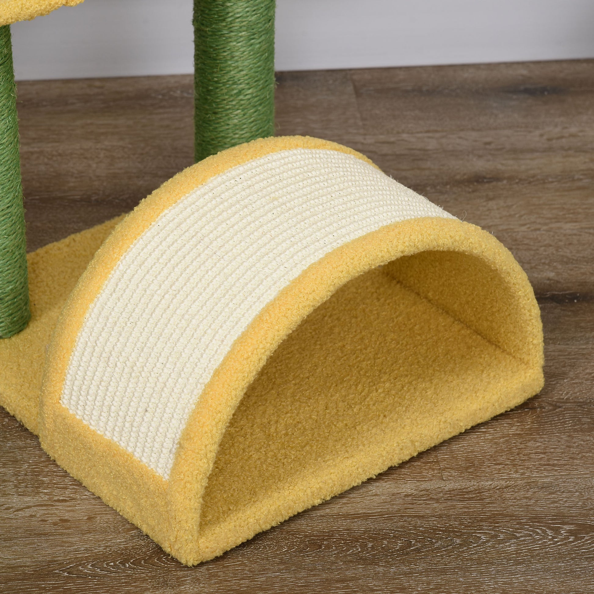 Pawhut Árbol Rascador Para Gatos Con Cama Poste De Sisal Rascadora 40x35x72 Cm_4