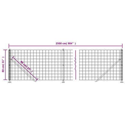 Cerca De Alambre Con Brida Gris Antracita 0,8x25 M / Vetonek_0