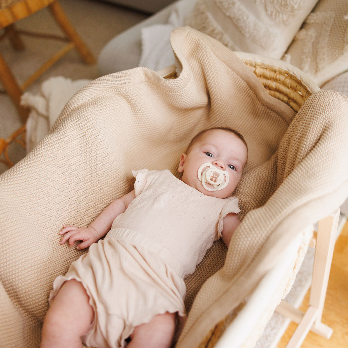 Chupetes Tetina Simétrica De Silicona 0-6 Meses Beige_5