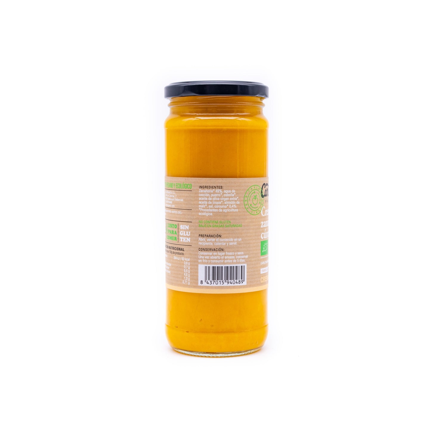 Carlota Creme de Cenoura e Cúrcuma Biológico 450 g