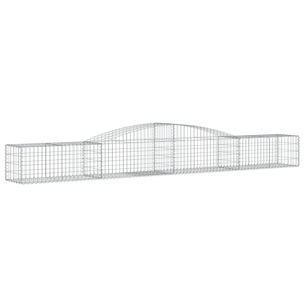 Cestas De Gaviones 10 Uds Forma De Arco Hierro 400x50x40/60 Cm_2