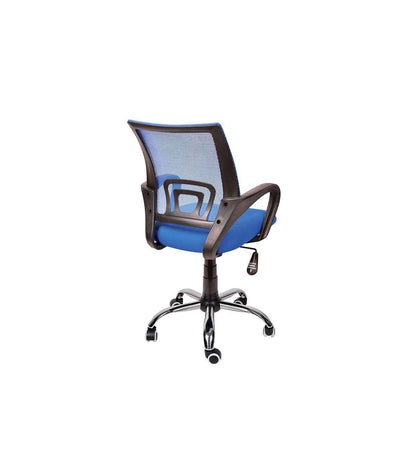 Sillón Despacho Giratorio Elevable Acabado Azul, 57 Cm(ancho) 88/98 Cm(altura) 63 Cm(fondo)_5