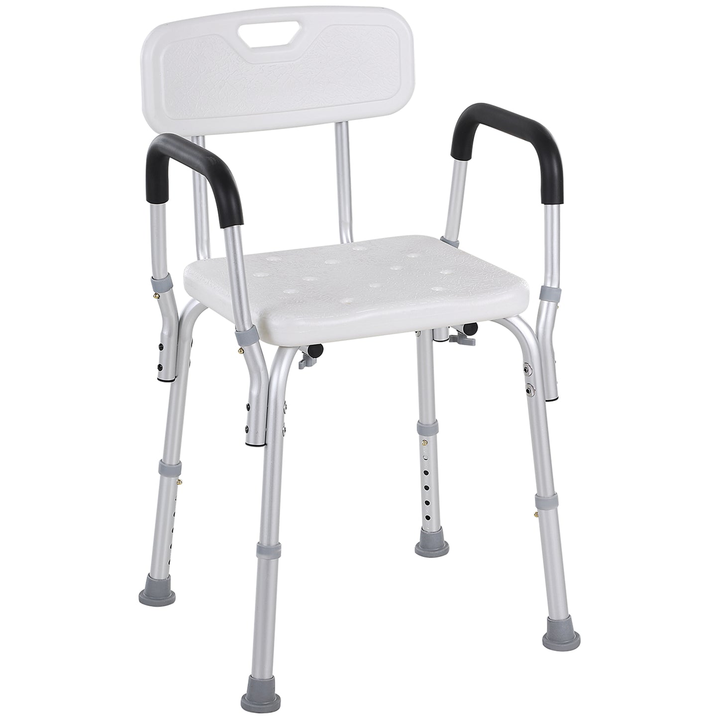 Homcom Silla Ducha Personas Mayores Antideslizante Con Altura Ajustable_0