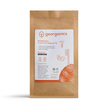 Georganics Comprimidos de pasta de dentes mineral laranja 720 unidades