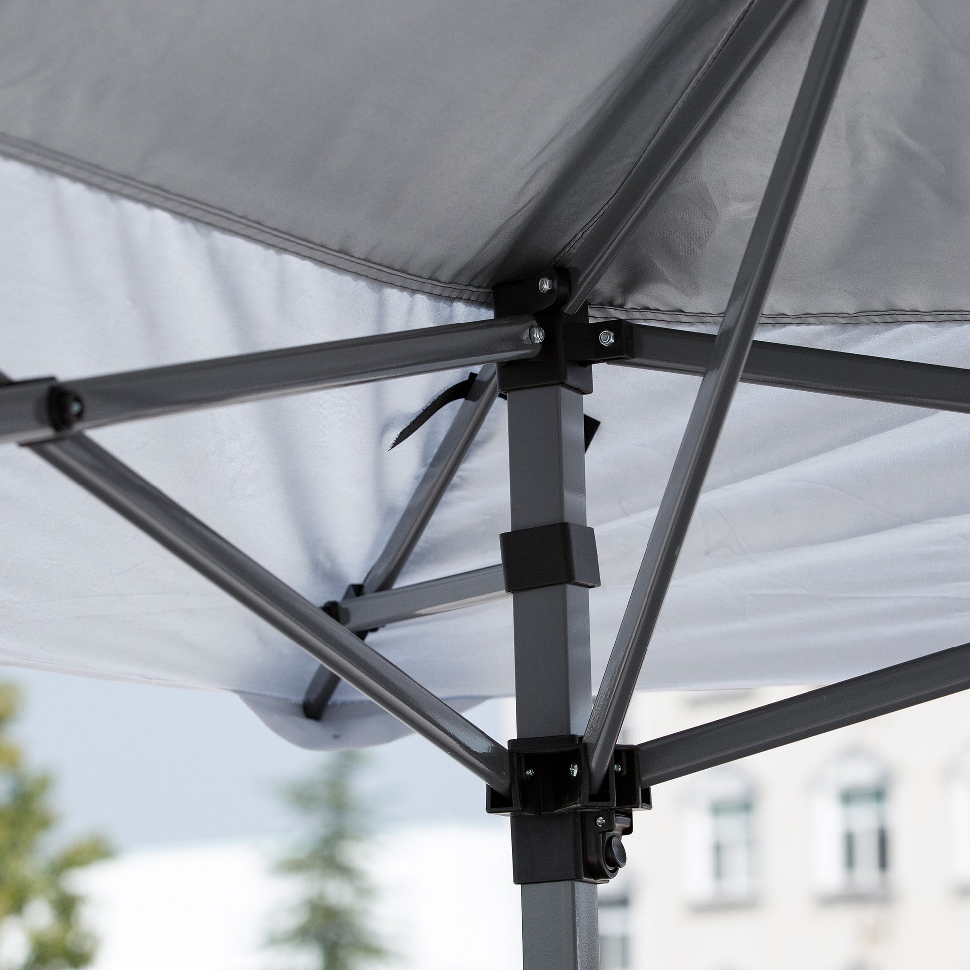 Outsunny Carpa Plegable 3,6x3,6 M Altura Ajustable Con Doble Techo Y Bolsa_4
