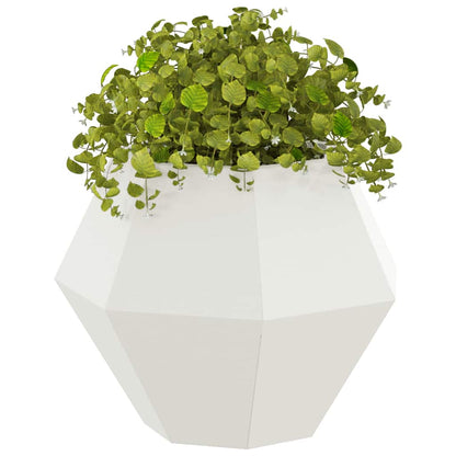 Jardinera 2 Uds. Blanco 50 X 50 X 40 Cm Acero_2