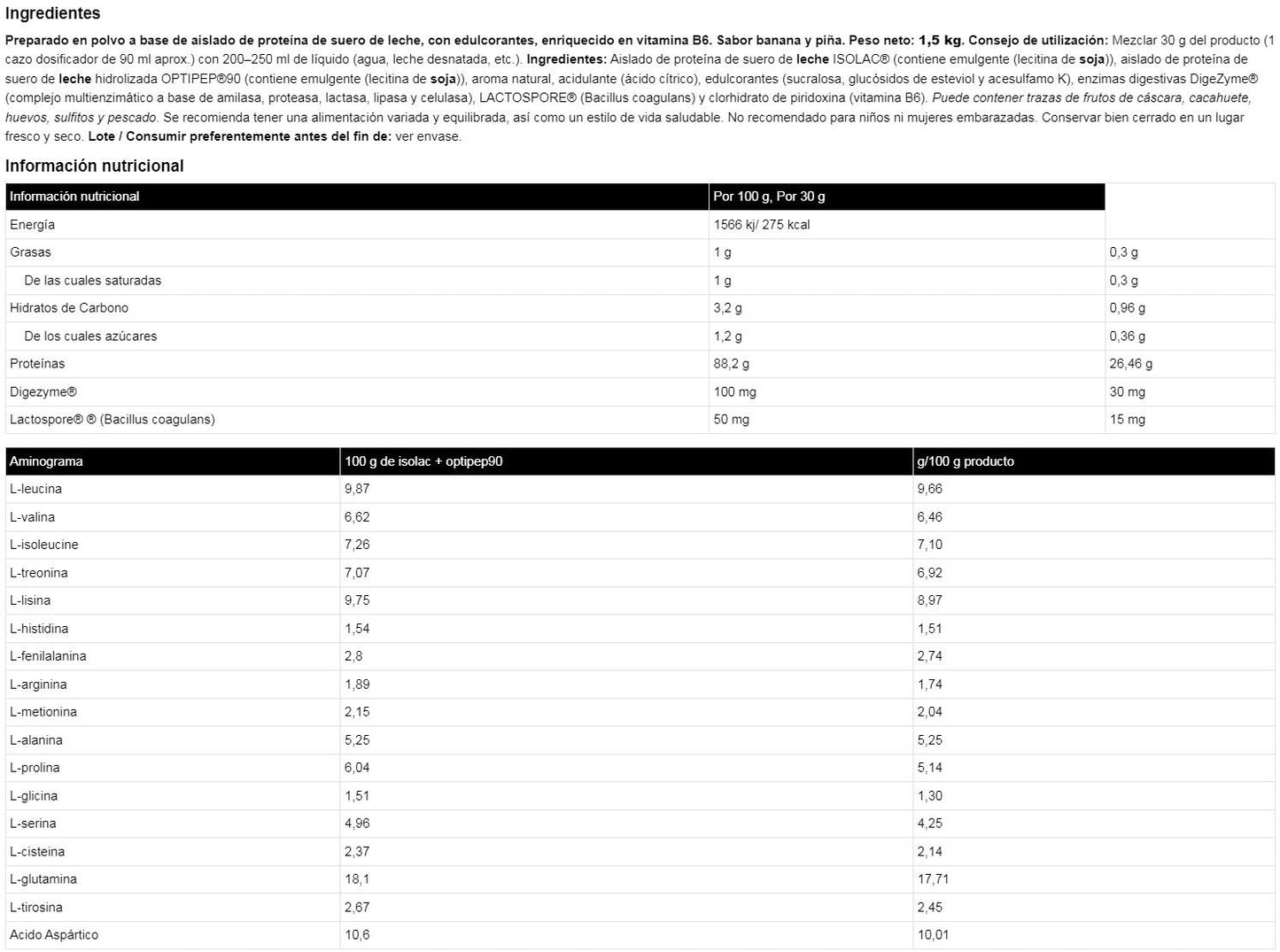 Isoluxe Cfm - 1,5kg - Platano Y Piña - Proteína De Aislado De Suero Isolate - Io.genix_5