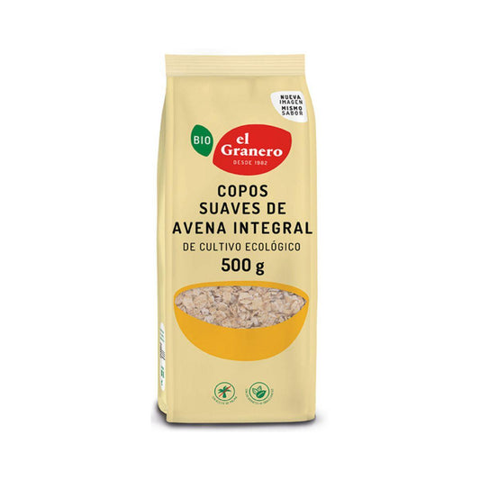 Flocos de aveia integral macios biológicos El Granero, 500g