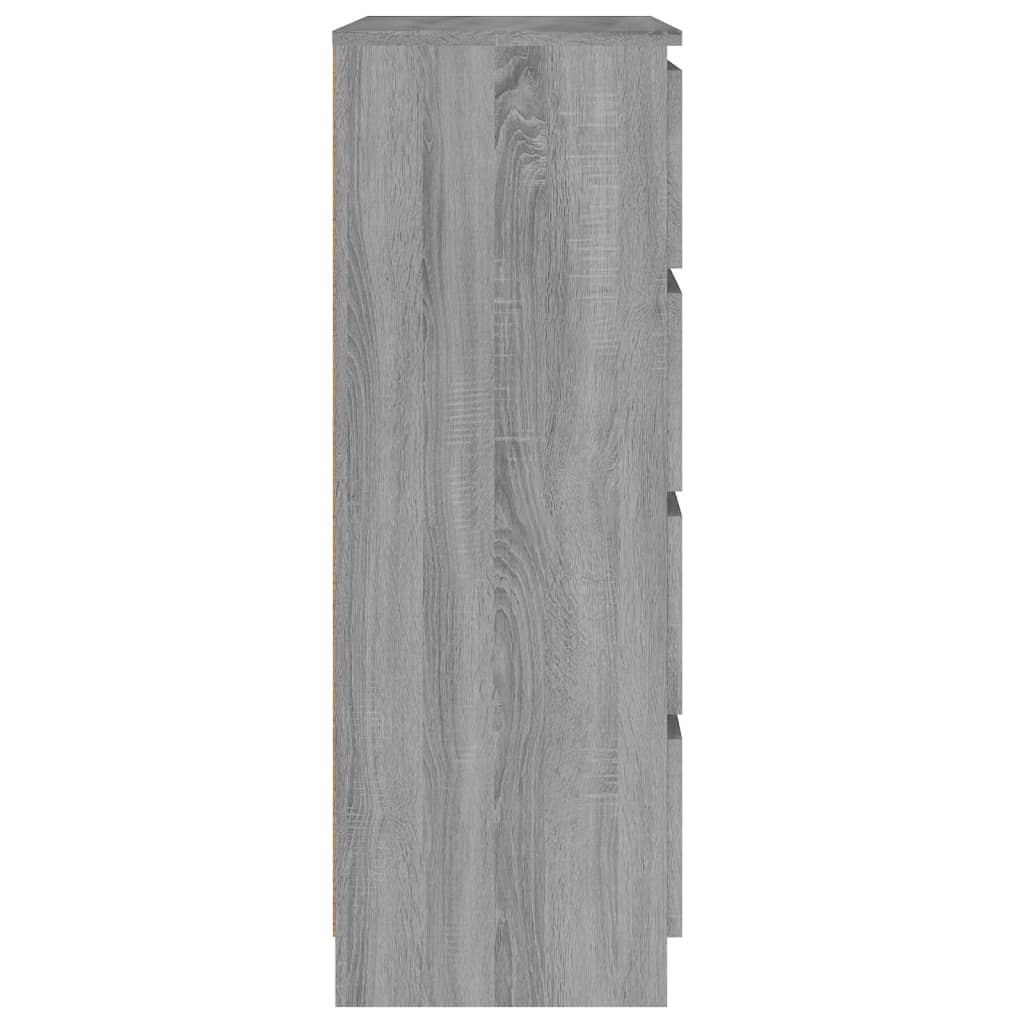 Aparador De Madera Contrachapada Sonoma Gris 60x35x98,5 Cm / Vetonek_3