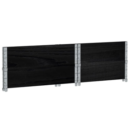 Jardinera De Madera Maciza De Pino Negro 80x60 Cm_5
