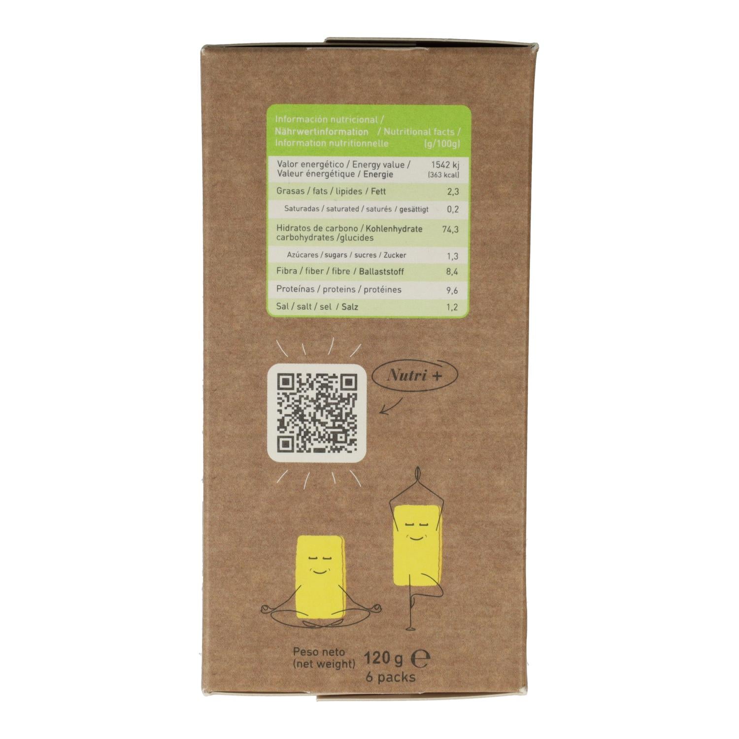 Bolachas de trigo sarraceno e quinoa biológica sem glúten Zealia 120 gr