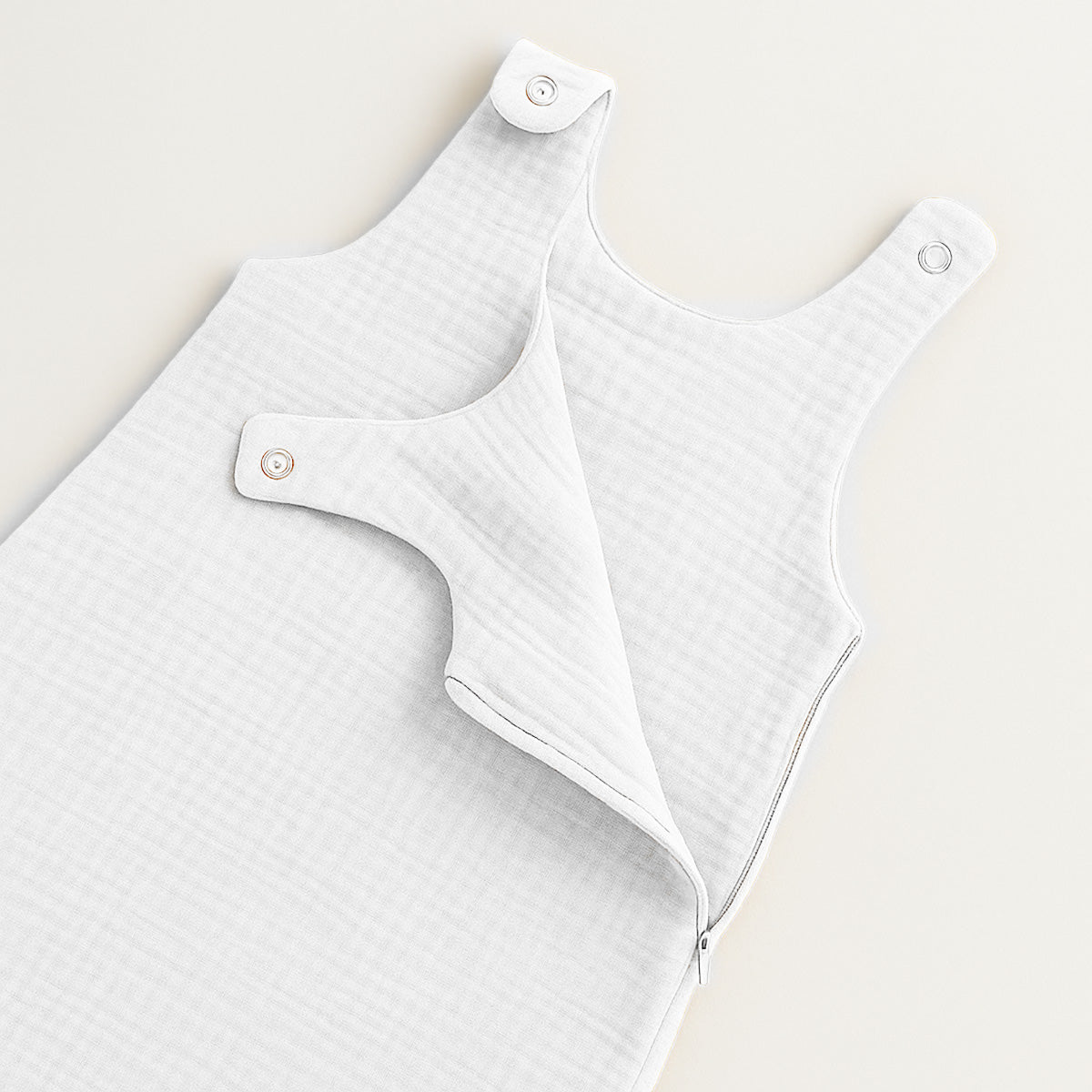 Saco De Dormir De Verano De Algodón Orgánico Blanco_3