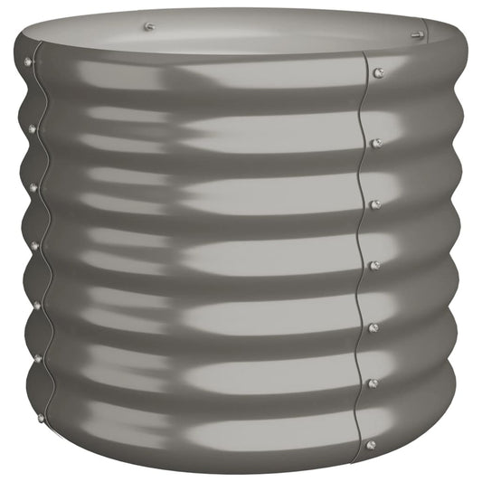 Jardinera De Acero Galvanizado Gris 40x40x36 Cm_0