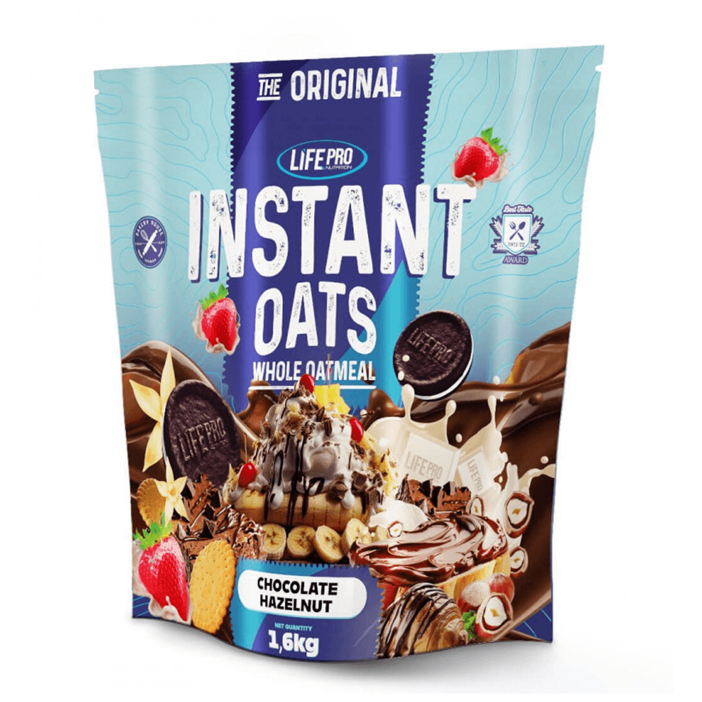 Instant Oats (harina De Avena) - 1,6kg - Chocolate Con Nueces - Avena - Lifepro_0