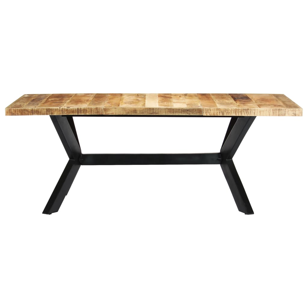Mesa De Comedor De Madera Maciza De Mango 200x100x75 Cm_0