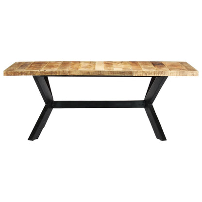 Mesa De Comedor De Madera Maciza De Mango 200x100x75 Cm_0
