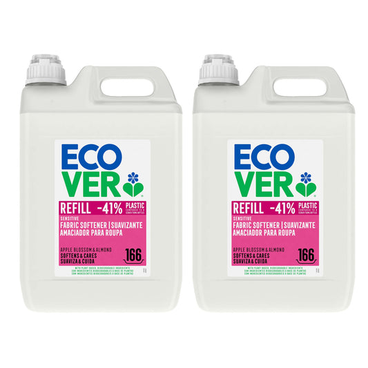 Pack de 2 Amaciadores Ecover Flor de Maçã e Amêndoa 5 L