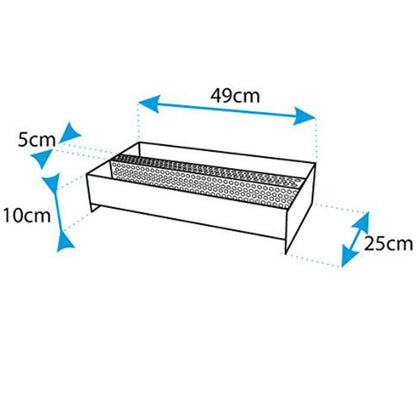 Cesto duplo para queimadores de pellets 49x25x10 Imex El Zorro