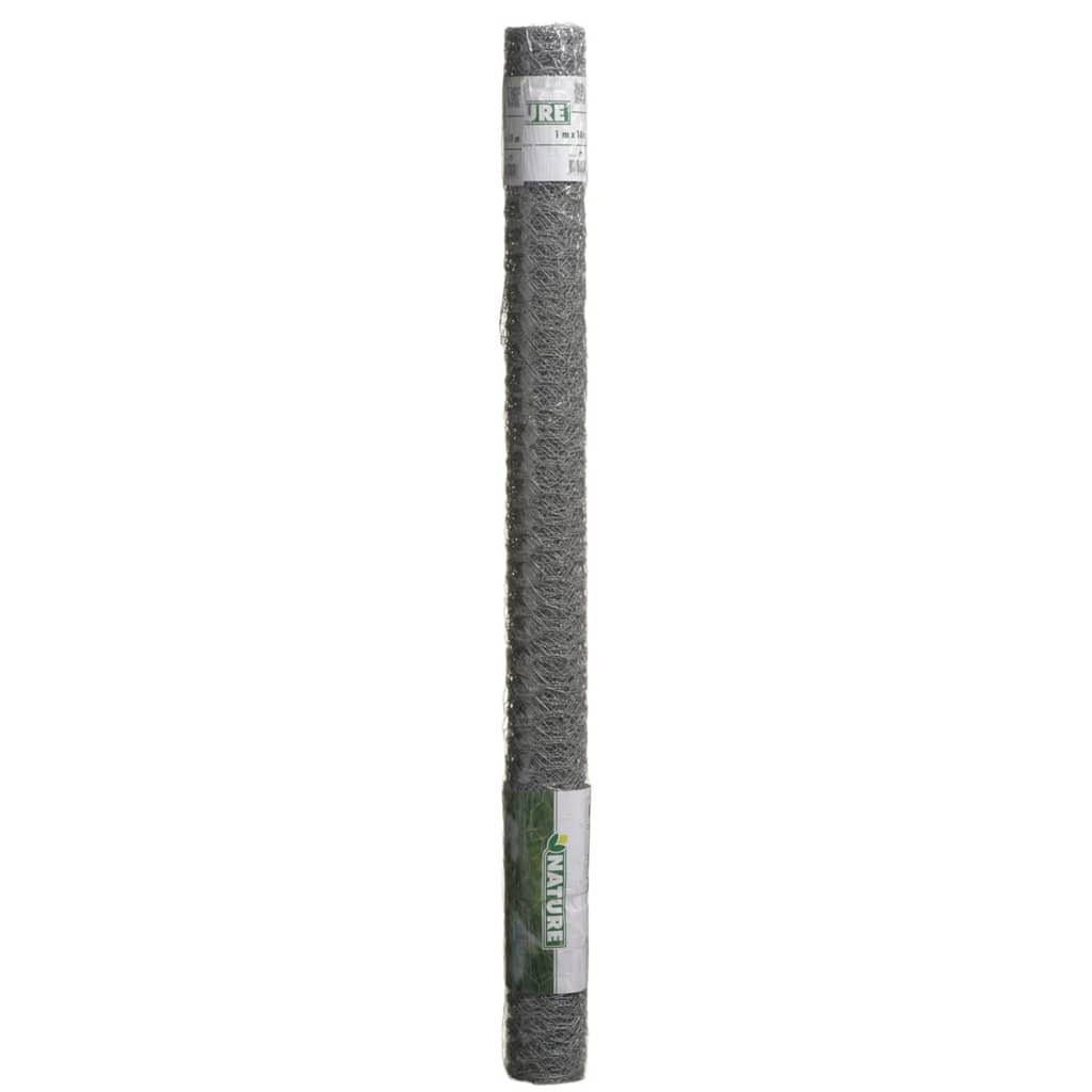 Nature Malla De Alambre Hexagonal 1x10 M 25 Mm Acero Galvanizado / Vetonek_0