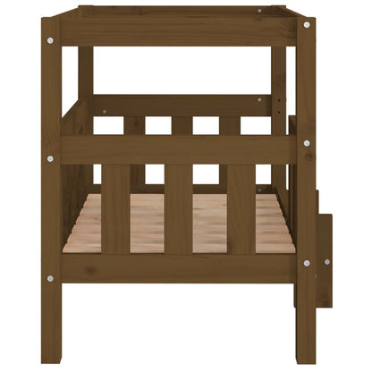 Vidaxl Cama Para Perros Madera Maciza Pino Marrón Miel 75,5x63,5x70 Cm_5