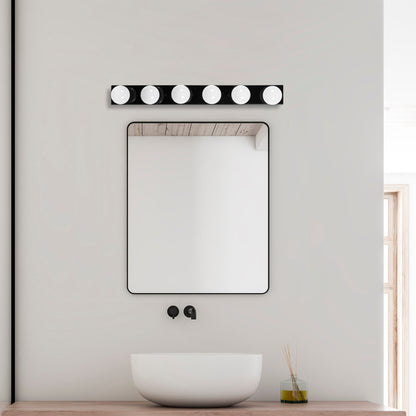 Aplique De Pared, Metal , Negro, 10x10x91, Casquillo 6 X E27 Max 40 W