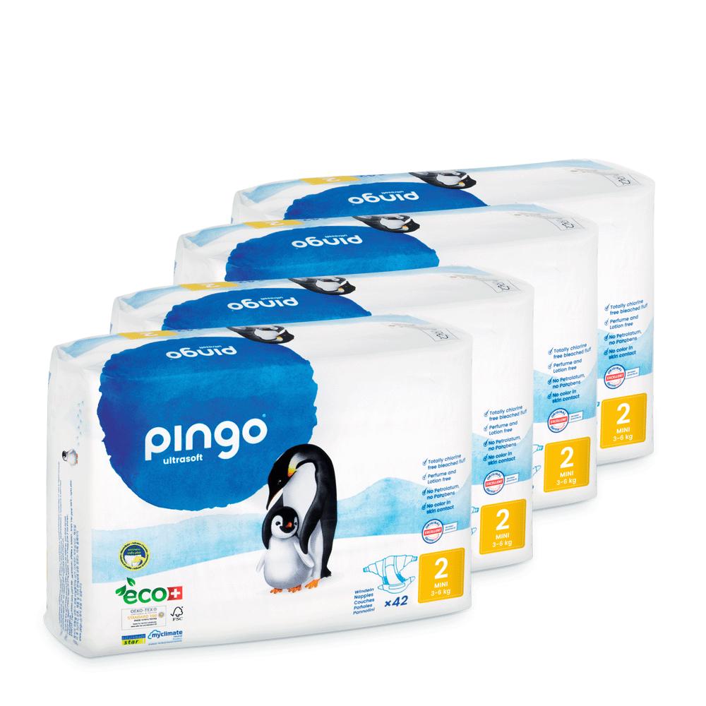 Pack poupança fraldas T2 (3-6kg) Pingo 168 unidades