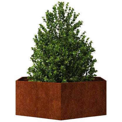 Jardinera De Acero Corten Oxidado 138x120x45 Cm_2