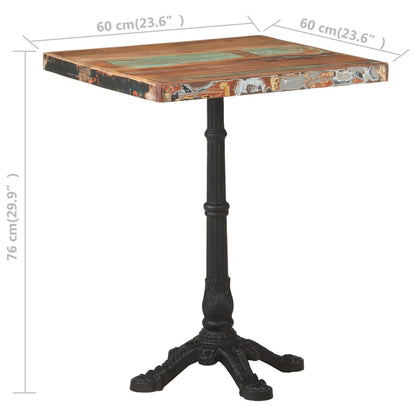 Mesa De Bistró De Madera Maciza Reciclada 60x60x76 Cm_4