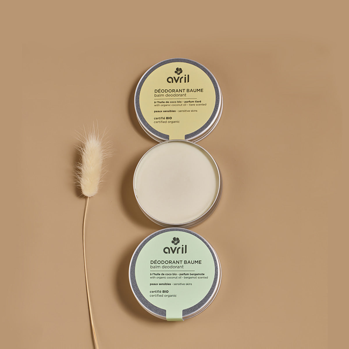 Bálsamo Desodorizante para Pele Sensível Tiare, Avril, 85 g