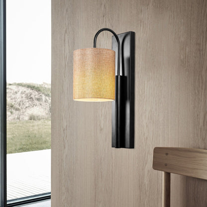 Aplique De Pared, Hierro , Negro crema, 14x20x42, Casquillo E 27 Max 40 W_5