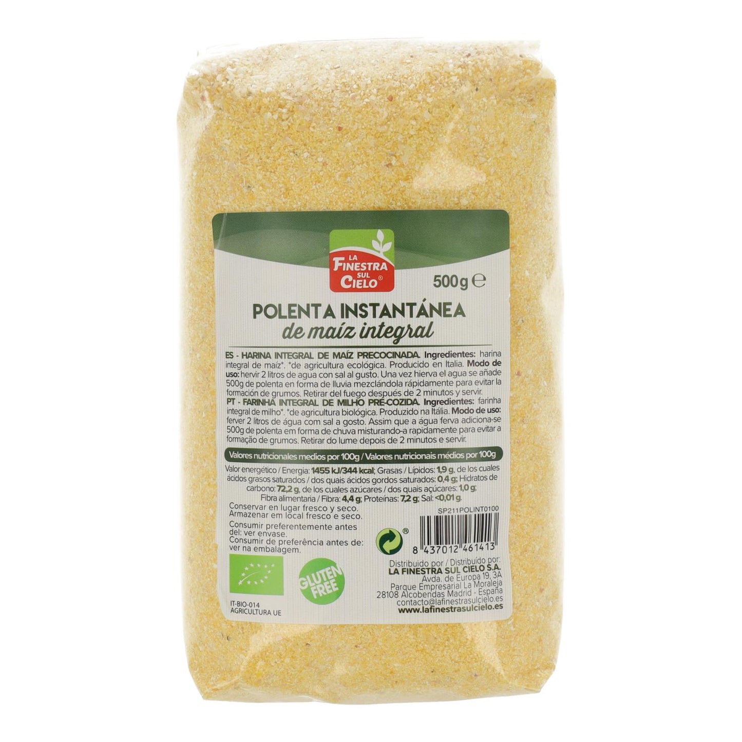 La Finestra Sul Cielo Polenta Instantânea de Trigo Integral 500 gr 