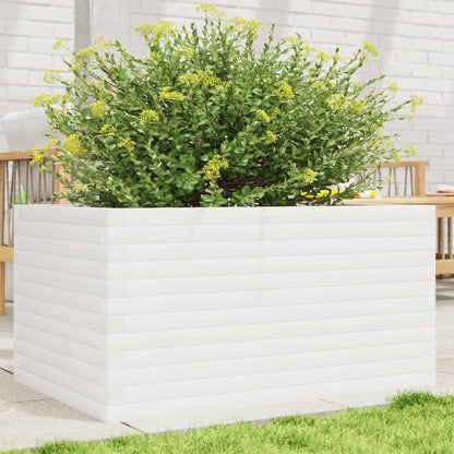 Jardinera De Madera Maciza De Pino Blanco 90x60x46 Cm_1