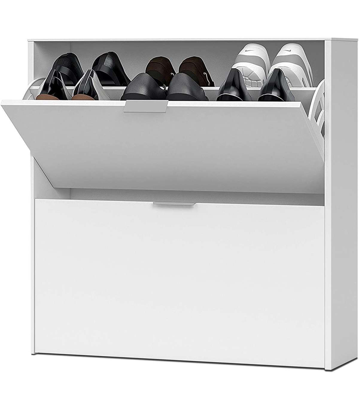 Zapatero 2 Trampones Almanzora Acabado Blanco, 75 Cm(ancho) 76 Cm(altura) 22 Cm(fondo)_1