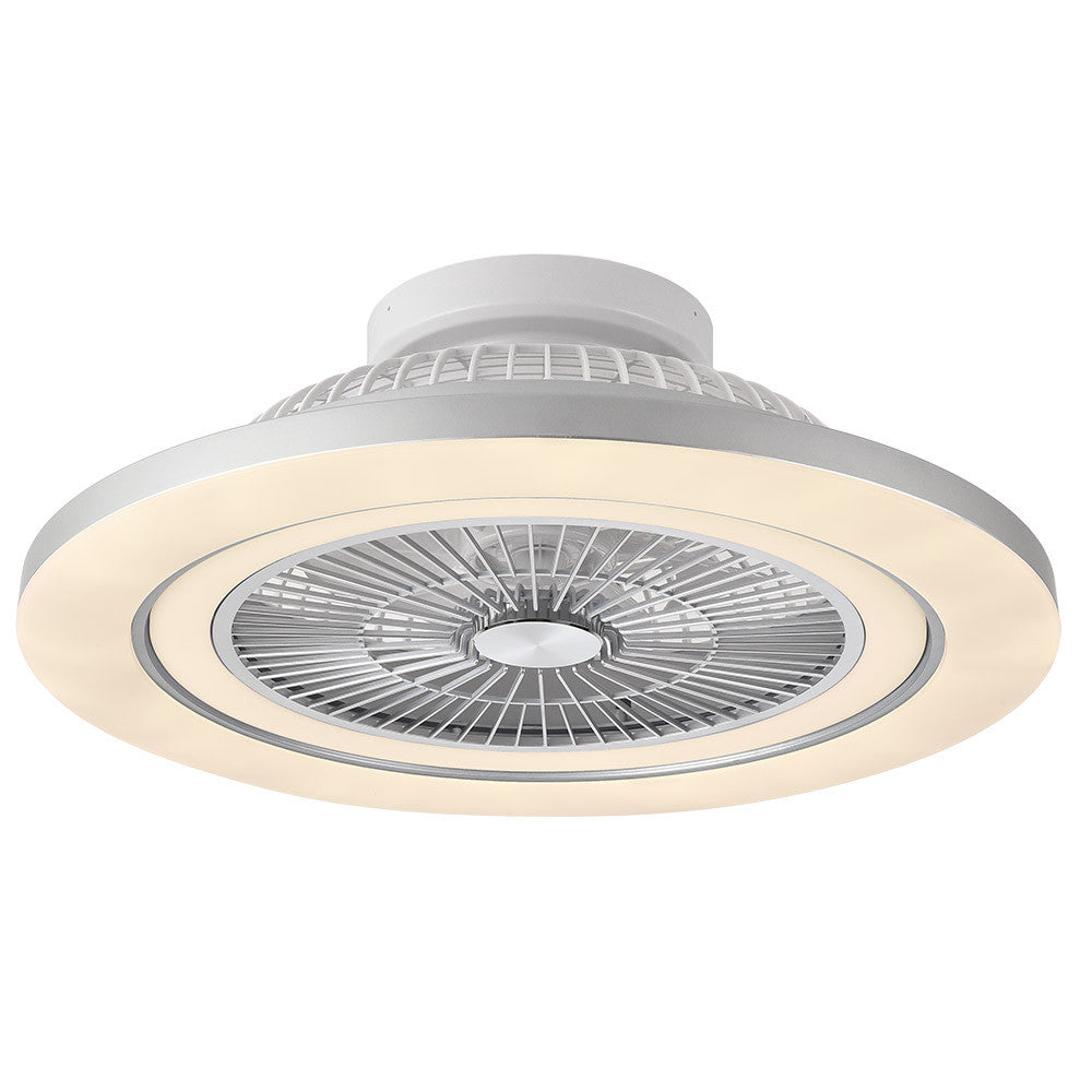 Ventilador 72w Dc Mato Níquel 5 Aspas Transp. 22x58x58cm 6vel. 3 Colores C/remoto, Mem., Timer, Reg. Intensidad 6120lm_1